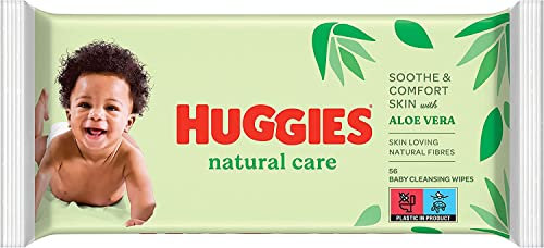 Huggies Lot de 6 lingettes pour bébé avec aloe 56 par paquet