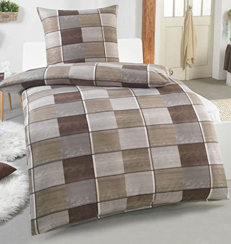 DreamHome Warme Winter Microfaser Thermo Fleece Bettwäsche 135x200 155x220 200x200 Moderne, Größe:155 x 220 cm, Design - Motiv:Design 4