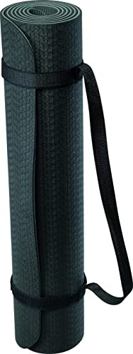 Deuser Yogamatte für Sport oder Gym/Rutschfest, Anti Rutsch/Dick & Faltbar/Unisex, für Erwachsene/Für Yoga, Pilates & Stretching/Vegan & Recyclebar/inkl. Tragegurt