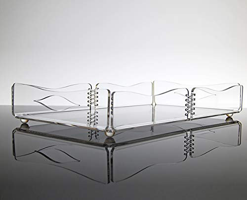 Rechteckiges Serviertablett für modernes Design aus Plexiglas Ivy Farbe transparent
