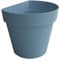 TABOR Tools, fioriera da parete da 20,5 cm, per giardino, parete o cucina, fioriera in plastica con retro piatto e piattino attaccato. VEM605A (blu pastello)