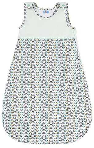 Sweety Fox - Baby Sommerschlafsack - 1TOG - Bio-Baumwolle - 90cm (12-18 Monate) - Türkis