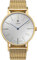 Junkers Dessau Analog Quarz Uhr Edelstahlarmband Saphirglas goldfarbenes Gehäuse Silber 9.17.03.03.M