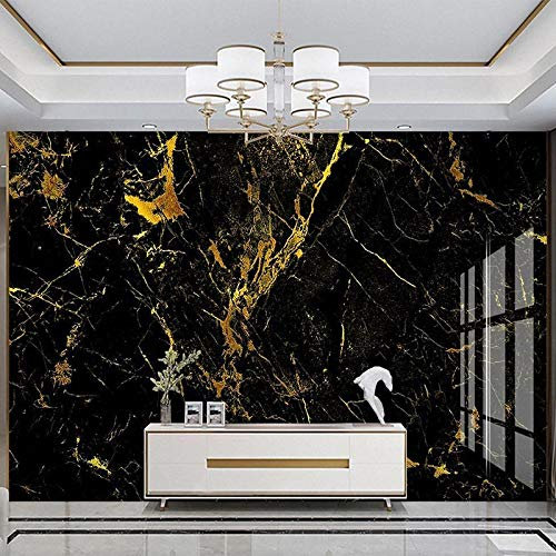 HGFHGD Foto Wallpaper 3D Fließende Farbe Schwarz Gold Marmor Wallpaper Wohnzimmer TV Sofa Home Decor Wandaufkleber Wandkunst