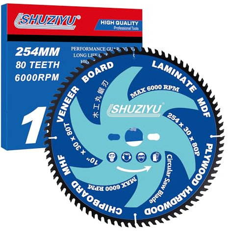 LSHUZIYU, 254mm 80T, Trou 30mm. Lame De Scie Circulaire À Bois
