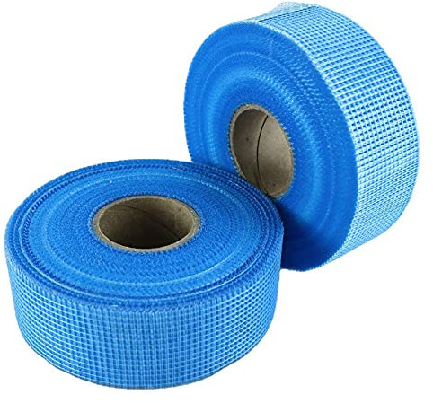 PRITEX – 6 Rollen Gitterband selbstklebend 48 mm x 90 m – Glasfaser Gewebeband zur Reparatur von Rissen im Mauerwerk & als Fugenarmierung von Gipskartonplatten – Fugenband für Trockenbau