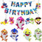 rosepartyh Baby Shark Geburtstag Dekorationen: Luftballons, Baby Shark Folienballons, Hai Hängende Wirbel, Geburtstag Dekorationen Banner - Blue, Yellow