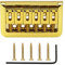 1 pezzo Yootones chitarra elettrica hardtail montaggio ponte fisso compatibile con 6 corde Fender Strat Stratocaster Tele Telecaster parti di chitarra (oro)