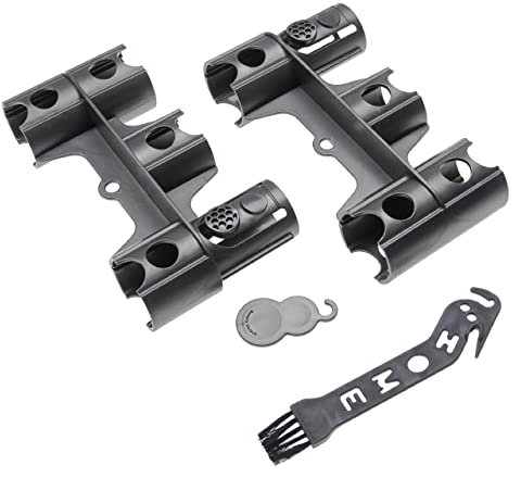 vhbw 2x Accessory Holder compatible with Dyson V11 Outsize Vacuum Cleaner Accessories - Organiser with Cleaning Brush, Grey