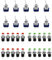 QWORK® Minischalter 30er-Set, 10 x Mini Kippschalter AC 125V 6A ON-ON 3 Pins 2 Position & 20 x Microschalter Taster 250V 1A 2 Pins für Instrumententafel Marinefahrzeuge