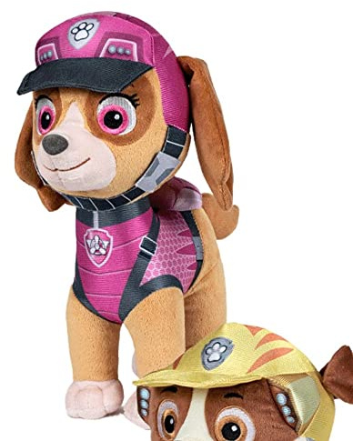 Play by Play Paw Patrol Dino Rescue, Rubble, Chase, Skye, Marshall, Rex, Zuma, Rocky, Paw Patrol 27 cm, 100 % recycelte Faser (760020096 Skye)