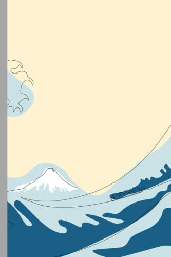 The Fuji Notebook: Great Notebook with Mount Fuji and the sea, Practical Blank Lined Journal
