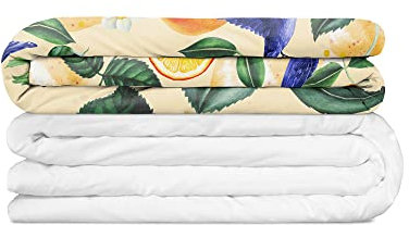 Balance Therapiedecke Gewichtsdecke mit Bezug FLORAL - Schwere Decke für Erwachsene/Jugendliche Bettdecke für besseren Schlaf aus Baumwolle 135x200 cm 8kg