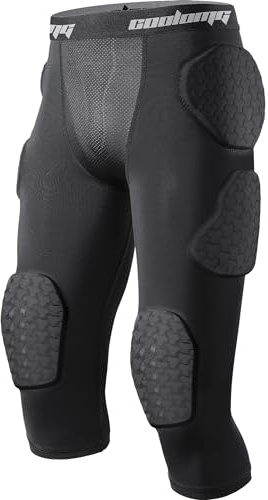 COOLOMG Youth Girdle Football 7-Pad for Knee Thigh Hip Tailbone Protection
