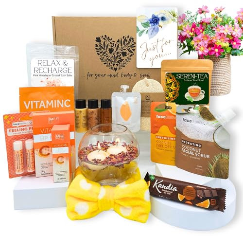 DELUXE ULTIMATE SPA DAY – ULTIMATE SPA DAY – Coffret Cadeau Femme, Coffret de Bain et de Soins, Cadeau Spa Femme, Cadeau pour Elle, Fête des Mères, Noël, Anniversaire - Orange