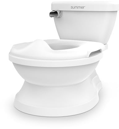 Summer by Ingenuity My Size Potty Pro en blanc, toilettes d'apprentissage de la propret pour bb, son de chasse d'eau raliste, pour les moins de 18 mois, jusqu' 22,6kg
