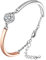 Angelady Bracelet pour femme, bracelet réglable plaqué or rose 18 carats, bracelet à breloques pour femme avec bijoux en zircone cubique cadeau pour/petite amie/épouse