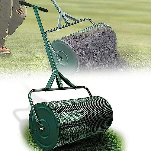 ROGHA Spargitori per Prato e Giardino Spargitore di Compost Spargitore di Muschio di Torba Spargitore di Letame Antiruggine Usato Come Spargitore di Torba Spargitore di Torba,Green-12.5 * 24in