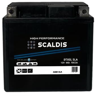 Batterie moto SCALDIS HP DTX5L-BS SLA 12 V 5 AH 70 AMPS