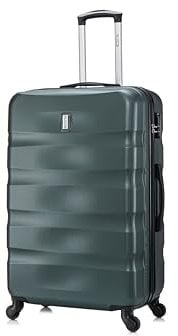 CELIMS - Valigia Grande 23 kg Rigida Verde Scuro Leggera | Valigia da Stiva 75cm Donna | Valigia XL | Lucchetto Integrato | ABS | Trolley Grande 75cm con 4 Ruote