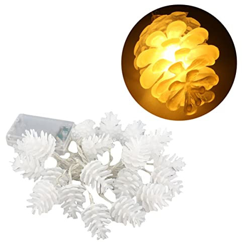 HOMSFOU 20 weinachsbaumbeleuchtung christmas tree light tannenbaum beleuchtet Tannenzapfenlichter tannenzapfen lampe Weihnachten Laternenpfahl Weihnachtsbeleuchtung Dekorative Lichter