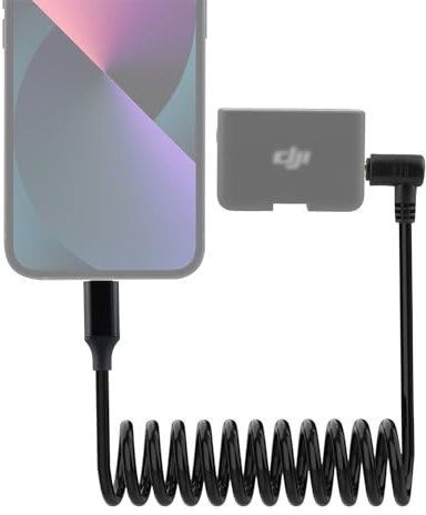 JCMOYUTY for DJI Mic Mobile Phone Adapter, 3.5mm TRS Microphone Audio Cable for DJI Mic 1/2 / Rode Wireless GO 2 / Pro/Me/comica Vimo C3 to iPhone 13 12 11 Pro Max/iPAD