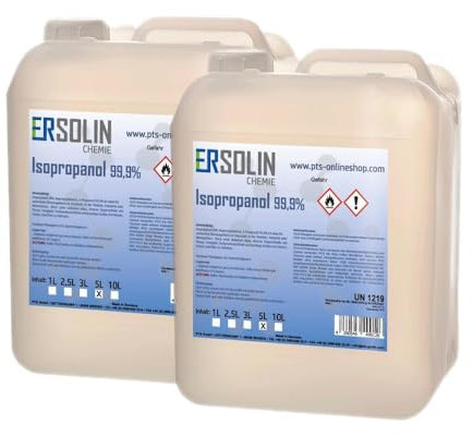 Isopropanol 99,9% 2x5 Liter IPA Entfetter Reiniger erhältlich in 1L 2.5L 3L 10L