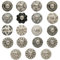 SHYAMVUN Cabinet Knobs Assorted Multicolor Ceramic Pull Handles for Kitchen Cupboard Wardrobe Decorative Furniture Knobs for Bedroom - Pack of 10