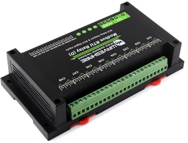 Waveshare Industrial Modbus RTU 8-Ch Relay Module (D) With Digital Input And RS485 Interface, Multi Isolation Protection Circuits, 7~36V Power Supply