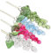 TOPBATHY 4Pièces Ornements Acryliques Grappes de Raisins Décorations Suspendues pour Noël Vert Transparent Rose Bleu Ciel Décorer Portes et Mur