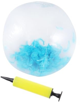 Vaguelly Transparentes Aufblasbares Glitzerball-Spielzeug Strandball Für Fotos Dekoration Party-spaß Inklusive Pumpe Für Outdoor-aktivitäten