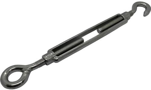 Seilspanner Öse-Haken Edelstahl V2A 304 M6 Spannschloss Wantenklemme