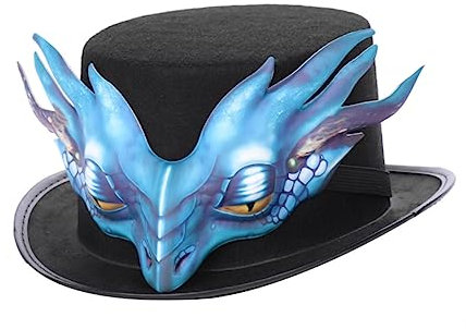 SHERCHPRY Outfit für Männer - für Männer Hut aus Vliesstoff Drachen-Cosplay-Kostüm Punk Zylinder Requisiten Kopfbedeckung Fräulein Drachenhut