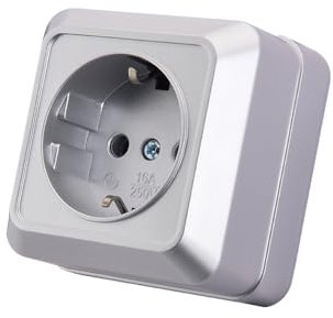 Enchufe de pared empotrado,Juego de enchufes eléctricos de pared,Enchufe de pared interior 250V AC 16A,Enchufe de tierra plateado,MZ-04