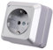 Enchufe de pared empotrado,Juego de enchufes eléctricos de pared,Enchufe de pared interior 250V AC 16A,Enchufe de tierra plateado,MZ-04