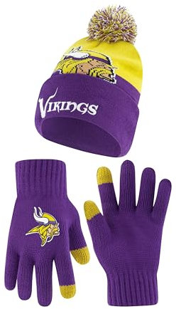 Ultra Game NFL Offizielle superweiche Wintermütze für Erwachsene, Strickmütze mit warmen Touchscreen-Handschuhen