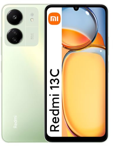 Xiaomi Redmi 13C NFC Movil Smartphone 4GB RAM 128GB ROM 6.74'' Pantalla 90Hz 50MP Triple Cámara 5000mAh Carga Batería Procesador Pide Otto Core Dual SIM Tarjeta MIUI 14'' Verde (sin cargador)
