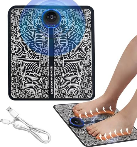 Tragbares Massagegerät,EMS Fußmassagegerät,Fußmassagegerät Faltbares USB Elektrisches Fußmassagegerät,Fuß Massagematte Muskel Stimulatior