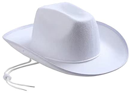 Pferdefilme Für Mädchen Weißer Cowboyhut Westlicher Cowboyhut Weißer Wickelhut Hose Herren (White, A)