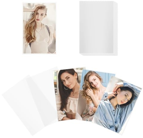 Wanmu 100 Stück Fotokartenhüllen, 56 x 89 mm Fotokarten Hüllen Kartenhüllen Sammelkarten Hüllen Fotokartenhülle Kartenschutzfolie Sammelkartenhüllen für Fotokarten Sammelkarten