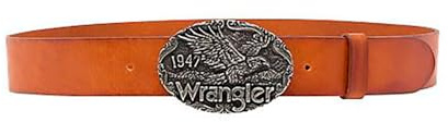 WRANGLER - Gürtel Herren - 100% Leder - W Eagle Belt - Cognac
