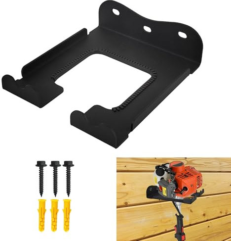 VANROUG Weedeater - Organizer da parete per garage, per decespugliatore da giardino, strumento elettrico per tagliabordi, tagliasiepi, attrezzi da giardino (1, nero)