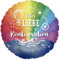 Folienballon Alles Liebe zur Konfirmation - Regenbogen Farben - 45 cm