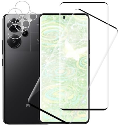 Carantee 2+2 pièces 3D Verre Trempé pour Xiaomi Redmi Note 13 Pro Plus, avec Caméra Protecteur, Anti-salissures Haut Définition Protection écran pour Redmi Note 13 Pro Plus vitre protection