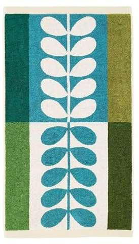 Orla Kiely Badetuch Stiel, kariert, Weide, 50 x 90 cm