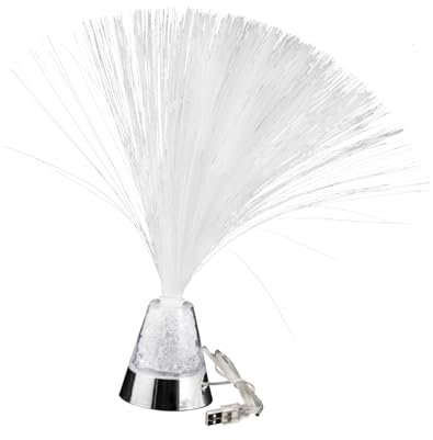 POPETPOP Faseroptisches Licht Kleine Lampe Glühen Glasfaserlicht Stränge Optische Lichter Glasfaser-nachtlicht Fasern Faseroptische Sensorische Lichter Lichtwellenleiter Weiß Plastik