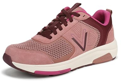 Vionic Damen Walk Strider Sneaker, Cinder Rose Knit Suede, 40.5 EU