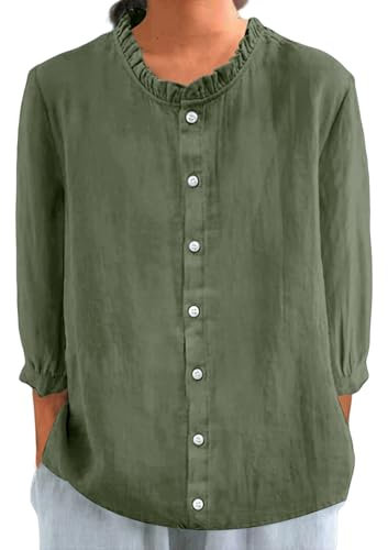 Jagdbekleidung Damen Bluse Lose Pullover Top Freizeithemd T-Shirt Damen Bluse Langarm Hellblau (Camouflage, XXXL)