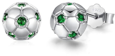 Jungen Ohrstecker Sterling Silber 925 Fussball Schmuck für Damen Ball Ohrringe Geschenk für Muttertag Mädchen,Kinder