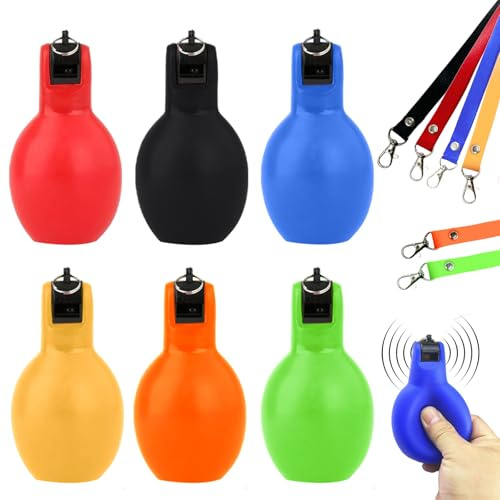 YMTWSRY 6 silbatos de mano para educación física, silbato de emergencia, juego de silbatos deportivos con cordón de silbato para árbitro, silbato de mano, para profesores de deportes, entrenamiento de